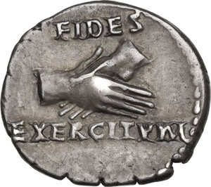reverse: Vitellius  (April – December 69). AR Denarius, Tarraco mint (?)