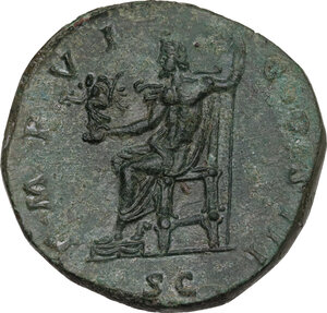 reverse: Marcus Aurelius (161-180).. AE Sestertius, Rome mint, 174-175 AD