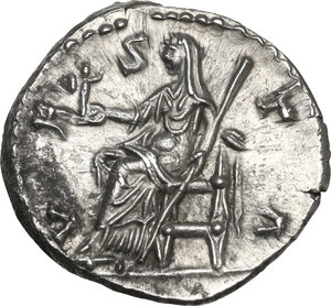 reverse: Faustina II, wife of Marcus Aurelius (died 176 AD).. AR Denarius, struck under Marcus Aurelius