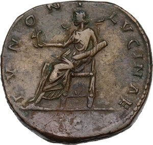reverse: Lucilla, wife of Lucius Verus (died 183 AD).. AE Sestertius