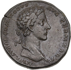 obverse: Commodus as Caesar (175-177).. AE Sestertius, Rome mint, 177 AD
