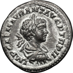 obverse: Caracalla (198-217). AR Denarius, Laodicea ad Mare mint, 199 AD