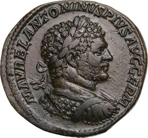 obverse: Caracalla (198-217)..  AE Sestertius, Rome mint, 215 AD