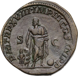 reverse: Caracalla (198-217)..  AE Sestertius, Rome mint, 215 AD