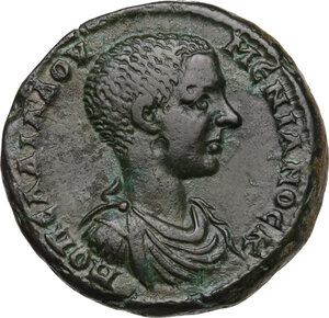 obverse: Diadumenian as Caesar (217-218 AD).. AE 27 mm. Nicopolis ad Istrum mint (Moesia Inferior). Statius Longinus, legatus consularis