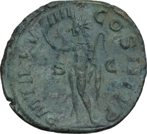 reverse: Severus Alexander (222-235).. AE Sestertius, 230 AD