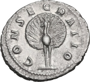 reverse: Paulina, wife of Maximinus I (died 235 AD).. AR Denarius. Consecration issue, Rome mint, 236 AD