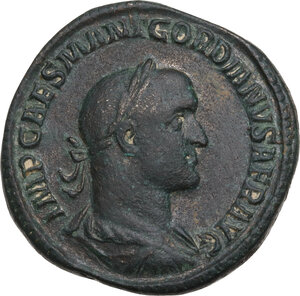 obverse: Gordian II Africanus (238 AD).. AE Sestertius