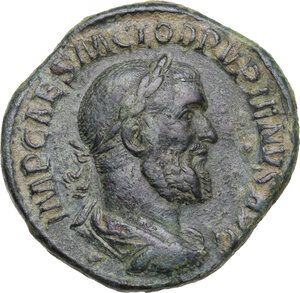 obverse: Pupienus (238 AD).. AE Sestertius, Rome mint