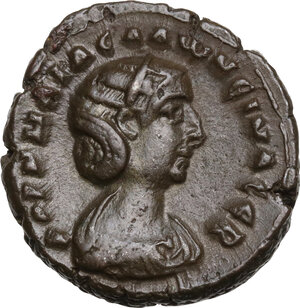 obverse: Salonina, wife of Gallienus (died 268 AD).. BI Tetradrachm, Alexandria mint, Egypt. Dated RY 13 of Valerian I and Gallienus (265-6 AD)