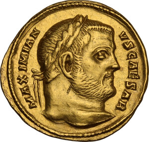 obverse: Galerius as Caesar (293-305).. AV Aureus, Aquileia mint, 303-305 AD