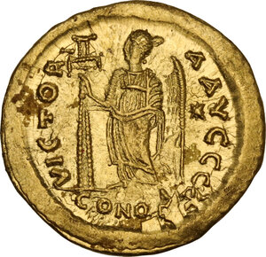 reverse: Zeno (474-491). AV Solidus, Constantinople mint