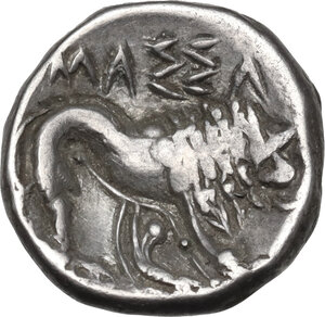 reverse: Southern Gaul, Insubres. AR Tetrobol, 2nd century BC. Imitating Massalia