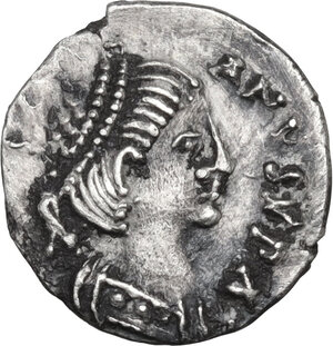 obverse: Ostrogothic Italy, Amalasuntha (534-535).. AR Quarter Siliqua in the name of Justinian I, Ravenna mint (?)