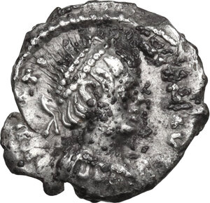 obverse: Ostrogothic Italy. Theodahad (534-536).. AR Quarter Siliqua in the name of Justinian I, Ravenna mint