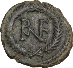 reverse: Ostrogothic Italy. Municipal bronze coinage of Ravenna. AE Decanummium. Struck circa 536-554 AD