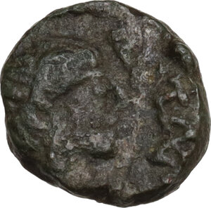 obverse: Ostrogothic Italy, Baduila (541-552).. AE Nummus (or 2 1/2 Nummi). Pseudo-Imperial Coinage. In the name of Anastasius, 541-552. Ticinum mint