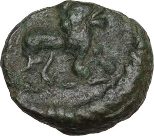 reverse: Ostrogothic Italy, Baduila (541-552).. AE Nummus (or 2 1/2 Nummi). Pseudo-Imperial Coinage. In the name of Anastasius, 549/550-552. Rome mint