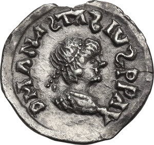 obverse: The Gepids in Sirmium.. Imitative AR Quarter Siliqua in the name of Anastasius I (491-518)