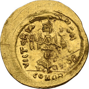 reverse: Phocas (602-610).. AV Semissis, Constantinople mint