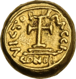 reverse: Heraclius, with Heraclius Constantine (610-641).. AV Solidus, Carthage mint