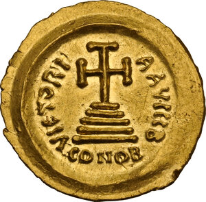 reverse: Heraclius (610-641) with Heraclius Constantine.. AV Solidus, Ravenna mint, c. 613-618 AD