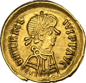 obverse: Heraclius (610-641).. AV Tremissis, Ravenna mint