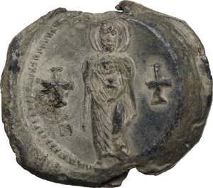 obverse: Constans II (641-668).. Lead Seal, 659 - 668 AD