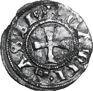 reverse: Campobasso.  Nicola II di Monforte Conte (1461-1463). Tornese