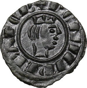 obverse: Messina o Brindisi.  Federico II di Svevia (1197-1250). Mezzo denaro, c. 1243