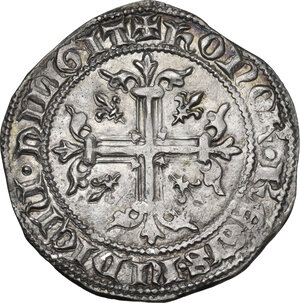 obverse: Napoli.  Carlo II d Angio (1285-1309). Gigliato