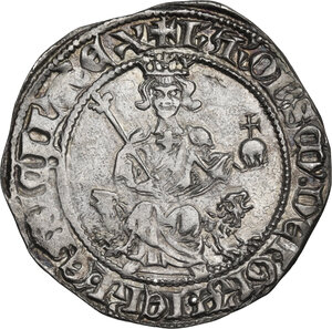 reverse: Napoli.  Carlo II d Angio (1285-1309). Gigliato