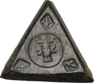 obverse: Napoli.  Periodo Angioino (1266-1442). Peso monetale del gigliato (?)
