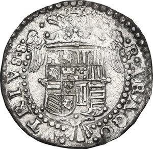 reverse: Napoli.  Carlo V d Asburgo (1516-1556). Mezzo Ducato