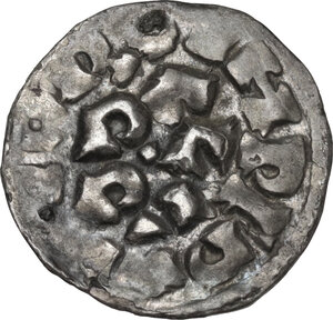 reverse: Pavia.  Ottone I e Ottone II (967-973).. Denaro