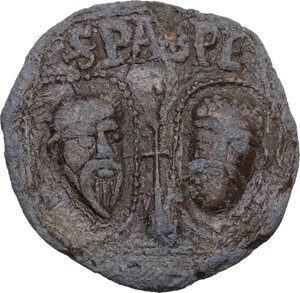 reverse: Roma.  Anacleto II, Antipapa (1130-1138), Pietro Pierleoni. Bolla plumbea
