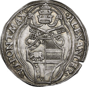 obverse: Roma.  Alessandro VI (1492-1503), Rodrigo Borgia.. Grosso