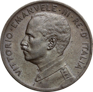 obverse: Vittorio Emanuele III (1900-1943). 5 Centesimi 1908