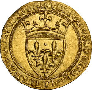 obverse: France.  Charles VI (1380-1422). Ecu d or à la couronne
