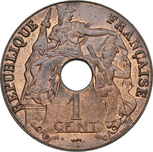 obverse: French Indochina. Cent 1923, Poissy mint