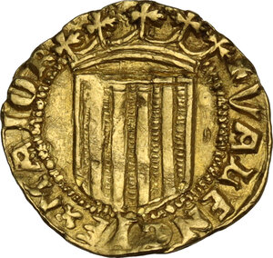 obverse: Spain.  Fernando and Isabel (1479-1504). Half ducato, Valencia mint