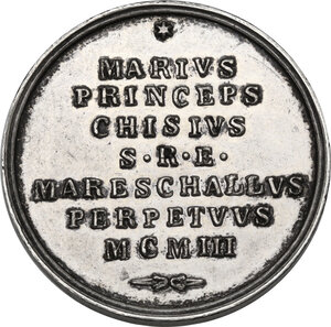 reverse: Sede Vacante (1903). Medaglia 1903 emessa dal Maresciallo del Conclave Principe Mario Chigi