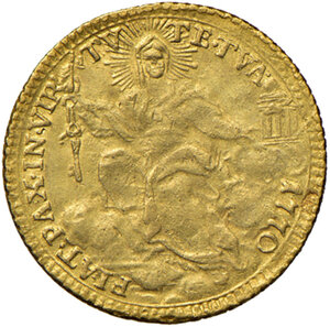 reverse: Roma. Clemente XIV (1769-1774). Zecchino 1770 anno II AV gr. 3,40. Muntoni 1a). Berman 2928. q.SPL/Migliore di BB  