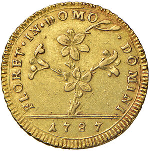 obverse: Roma. Pio VI (1775-1799). Doppia 1787 AV gr. 5,43. Muntoni 5. Berman 2953. Buon BB 