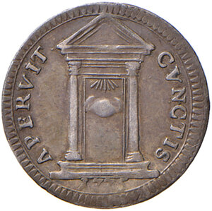 reverse: Roma. Pio VI (1775-1799). Grosso anno santo 1775/I AG gr. 1,33. Muntoni 50. Berman 2968. Raro. q.SPL 