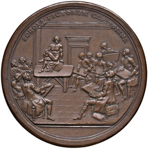 reverse: Roma. Pio VI (1775-1799). Medaglia AE gr. 45,75 diam. 47,2 mm. Opus autore sconosciuto. Per l’Accademia del nudo. Patrignani 94. Rara. SPL 