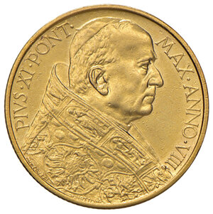 obverse: Roma. Pio XI (1922-1939). Da 100 lire 1929 anno VIII AV. Pagani 612.  Rara. Lievemente lucidata, altrimenti SPL  