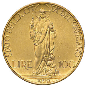 reverse: Roma. Pio XI (1922-1939). Da 100 lire 1929 anno VIII AV. Pagani 612.  Rara. Lievemente lucidata, altrimenti SPL  