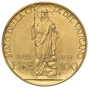 reverse: Roma. Pio XI (1922-1939). Da 100 lire del Giubileo 1933-1934 anno XIII AV. Pagani 616. q.FDC  