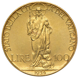 reverse: Roma. Pio XI (1922-1939). Da 100 lire 1934 anno XIII AV. Pagani 617. Rara. FDC  